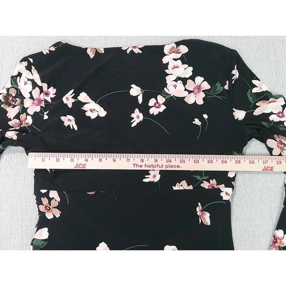 Ralph Lauren 250720755001 Navy Floral Stretch Matte Jersey Dress, 6R - Picture 10 of 11